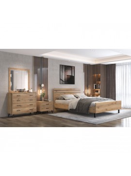 Savvidis Furniture  Κρεβάτι Μονό Μελαμίνη Ν81 Μελί για Στρώμα 90x190cm BEST-890038-1