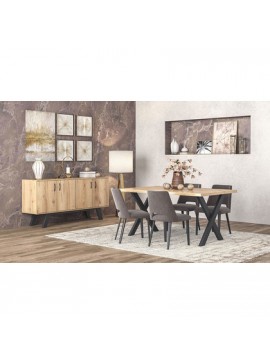 Savvidis Furniture  Τραπέζι Δείπνου 158.5x90x78 N6 Μελί Μελαμίνη BEST-8080216