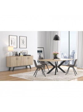 Savvidis Furniture  Μπουφές 180x44.5x85 N2 Λάττε Μελαμίνη BEST-8080224
