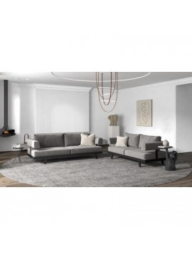 Savvidis Furniture  Διθέσιος Καναπές N4 193x90 Γκρι Σκούρο Rolltechnic BEST-512498690