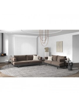 Savvidis Furniture  Διθέσιος Καναπές N4 193x90 Καφέ Rolltechnic BEST-512498692