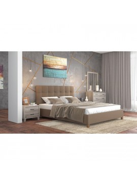 Savvidis Furniture  Κρεβάτι Υπέρδιπλο N64 για στρώμα 150x200 Ύφασμα Με Επιλογή Χρώματος BEST-890021