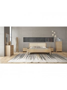 Savvidis Furniture  Κρεβάτι No 45Δ για στρώμα 160x200 Λάττε με Μπεζ Τεχνόδερμα BEST-30310