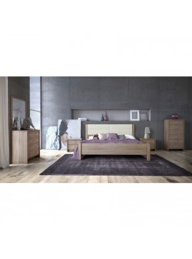 Savvidis Furniture  Κρεβάτι Ν45Δ για στρώμα 150x200 Μόκα με Μπεζ Τεχνόδερμα BEST-30314
