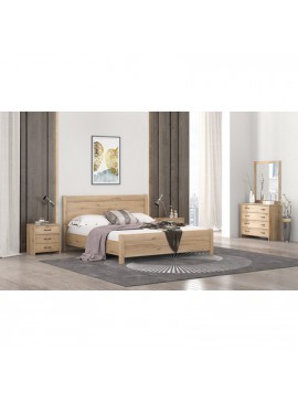 Savvidis Furniture  Σετ Κρεβατοκάμαρας 5τμχ (κρεβάτι για στρώμα 110x190, 2 κομοδίνα, τουαλέτα και καθρέφτης) N26 Μελί Μελαμίνη BEST-8080337