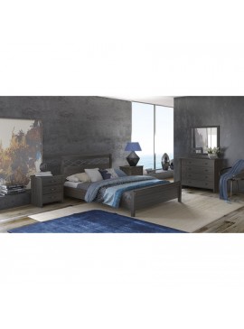 Savvidis Furniture  Σετ Κρεβατοκάμαρας 5τμχ (κρεβάτι για στρώμα 150x200, 2 κομοδίνα ,τουαλέτα και καθρέφτης)N27 Βέγκε Μελαμίνη BEST-891022