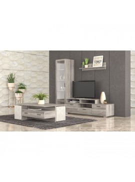 Savvidis Furniture  Σύνθετο Σαλονιού Μοριοσανίδα 150x44.5x36 N29 Σταχτί​​ BEST-8080200