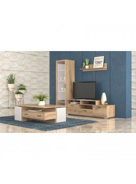 Savvidis Furniture  Σύνθετο Σαλονιού Μοριοσανίδα 130x44.5x36 N29 Μελί​​ BEST-8080204