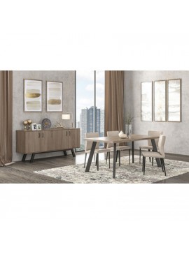 Savvidis Furniture  Τραπέζι Δείπνου 158.5x90x78 N5 Μόκα Μελαμίνη BEST-8080212