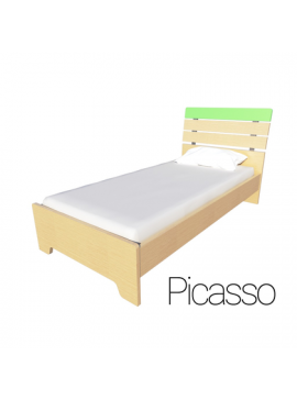 Irven  Παιδικό Μονό 90x190/200 Κρεβάτι Πράσσινο Irven Picasso BEST-40010016