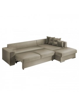 Epiplo World  Rome γωνιακός καναπές κρεβάτι με αποθηκευτικό χώρο 305x195εκ. Μπεζ Δεξιά Γωνία BEST-45819754