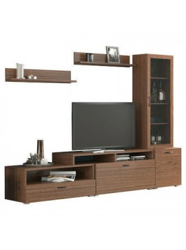Savvidis Furniture  Σύνθετο Σαλονιού Μοριοσανίδα 225x45x48cm N28 Καρυδί BEST-8080109