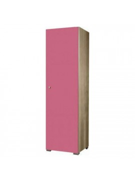 SarrisBros  Ντουλάπα Μονόφυλλη 85x50x180cm Σε Χρώμα Δρυς Ροζ BEST-101134