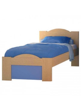 SarrisBros  Παιδικό Κρεβάτι Ξύλινο Ημίδιπλο για στρώμα 110x200 Wave Δρυς Σιέλ BEST-10198582