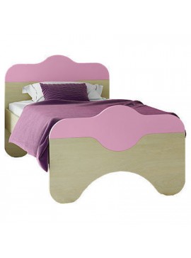 SarrisBros  Κρεβάτι Παιδικό Μονό Παζ για στρώμα 90x190cm Δρυς-Ροζ BEST-104037