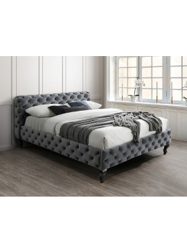 Επενδυμένο κρεβάτι Herrera 160х200 με βελούδο σε χρώμα Γκρι DIOMMI HERRERAV160SZW DIOMMI80-1865