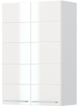 Intrahome Ντουλάπι κρεμαστό Hudson V9-60-2K-Λευκό - Λευκό γυαλιστερό Mήκος 60 Βάθος 32  'Υψος 91 162497469