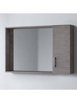 Καθρέφτης Ibiza Oak Anthracite 100 3MIB100OA0 με ντουλάπι 100x15x65cm