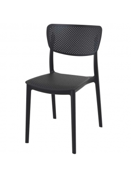 Καρέκλα Lucy, Μαύρο 39,5x44 cm., Genomax Genom1219921955