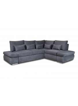 Insi  Siena Γωνιακός καναπές κρεβάτι με αποθηκευτικό χώρο 267x200εκ. με αναστρέψιμη γωνία Γκρι Σκούρο   0011.MS11GR 