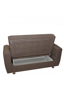 ArteLibre Καναπές Κρεβάτι Διθέσιος JUAN Καφέ 151x82x80cm Arte-14210004
