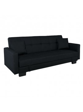 WOODWELL KELSO Καναπές - Κρεβάτι με Αποθηκευτικό Χώρο, 3Θέσιος, Ύφασμα Μαύρο 197x81x80cm Bed:176x105x38cm Ε9928,5