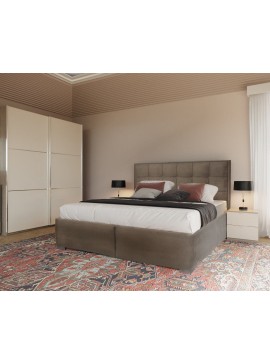Matis Κρεβάτι με αποθηκευτικό χώρο και σομιέ Cloud Καφέ 160x200 MatisMM3054501