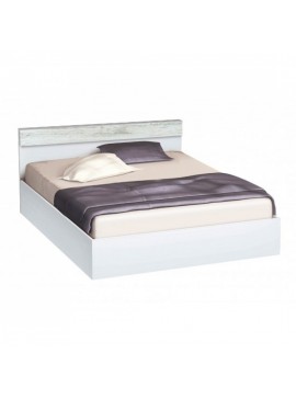 Κρεβάτι διπλό 160/200 Λευκό με crystal με ΔΩΡΟ στρώμα, Lotus, 205x164x68 εκ., Genomax Genom1210916020