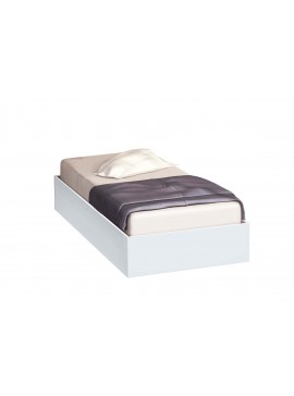 Κρεβάτι ξύλινο Caza, Λευκό, 82/190, Genomax Genom1210220160