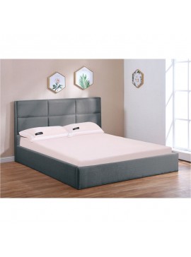 WOODWELL MAX Κρεβάτι Διπλό με Χώρο Αποθήκευσης, για Στρώμα 160x200cm, Ύφασμα Ανθρακί 176x217x104cm 176x217x104cm Ε8111,1