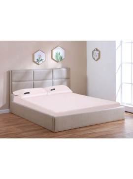 WOODWELL MAX Κρεβάτι Διπλό με Χώρο Αποθήκευσης, για Στρώμα 160 x200cm, Ύφασμα Απόχρωση Sand 176x217x104cm Ε8111,2