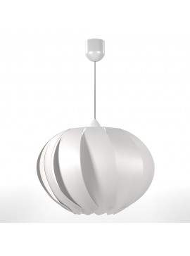 Φωτιστικό Κρεμαστό Palma Μονόφωτο Λευκό (PP+PVC) Ε27 40x40x80cm MED-10330A