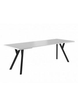 MERLIN TABLE WHITE MAT / BLACK 90(240)X90 DIOMMI MERLINBMC90 DIOMMI80-2119