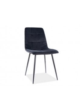 Επενδυμένη καρέκλα MIla 45x41x86 μαύρος μεταλλικός σκελετός/μαύρο βελούδο bluvel 19 DIOMMI MILAVCC DIOMMI80-2015