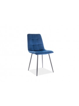 Επενδυμένη καρέκλα ύφασμια MIla 45x41x86 μαύρο/σκούρο μπλε βελούδο DIOMMI MILAVCGR DIOMMI80-2271