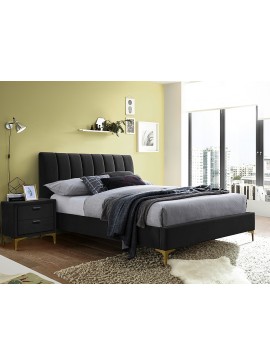 Κρεβάτι Mirage επενδυμένο κρεβάτι 160x200 μεταλλική χρυσή βάση/μαύρο βελούδο 186 DIOMMI MIRAGEV160C DIOMMI80-2534