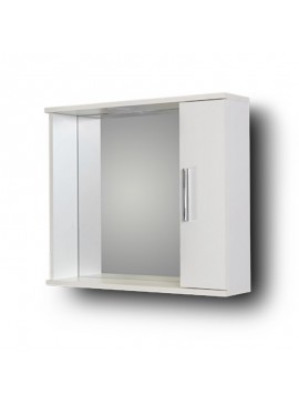 Καθρέφτης ΑLON 65 Δεξιός 3MAL065GLR Λευκό , με ένα ντουλάπι δεξιά 65x15x56 και φωτισμό LED  3MAL065GLR
