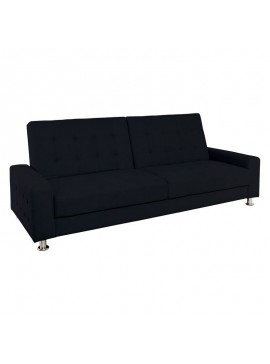 WOODWELL MOBY Καναπές - Κρεβάτι Σαλονιού - Καθιστικού, Ύφασμα Μαύρο 217x80x81cm Bed:185x110x40cm Ε9569,8