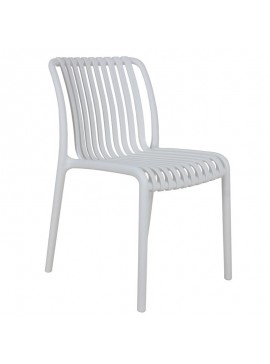 WOODWELL MODA Καρέκλα-Pro Στοιβαζόμενη PP - UV Protection, Απόχρωση Άσπρο 48x57x80cm Ε3801,1