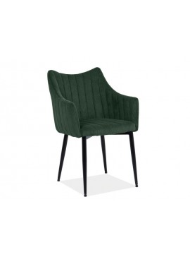 Επενδυμένη καρέκλα Monte 59x46x87 μαύρος μεταλλικός σκελετός/πράσινο fjord 79 DIOMMI MONTESCZ DIOMMI80-2179