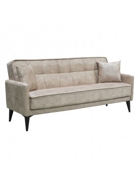 WOODWELL PERTH Καναπές – Κρεβάτι με Αποθηκευτικό Χώρο, 3Θέσιος Ύφασμα Cappuccino Sofa:210x80x75 Bed:180x100cm Ε9932,2