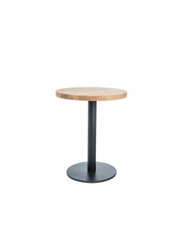 Στρογγυλό τραπέζι μπαρ ξύλινο Puro II Φ70x76 μαύρο/δρυς DIOMMI PURO2LDCFI70 DIOMMI80-2229