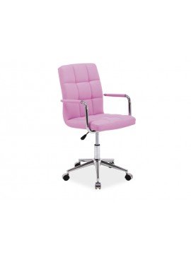 Καρέκλα γραφείου Q-022 οικολογικό δέρμα ροζ 87x45-55x51x40 DIOMMI 80-1431 DIOMMI80-1431