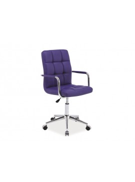 Καρέκλα γραφείου Q-022 οικολογικό δέρμα μωβ 87x45-55x51x40 DIOMMI 80-1432