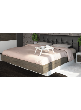 Κρεβάτι ξύλινο με δερμάτινη/ύφασμα ROXAN 160x200 DIOMMI 45-202 DIOMMI45-202