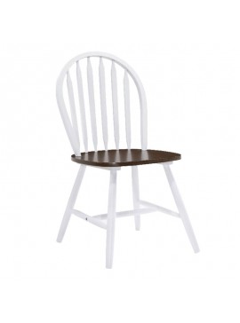 WOODWELL SALLY Καρέκλα Άσπρο - Καρυδί 44x51x93cm Ε7080,5
