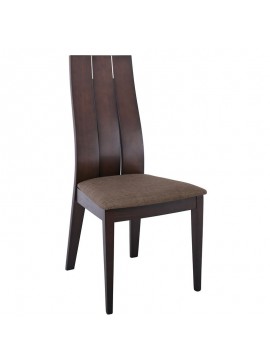 WOODWELL SAMBER Καρέκλα, Οξιά Καρυδί Burn Beech, Ύφασμα Καφέ 50x57x101cm Ε7867,1