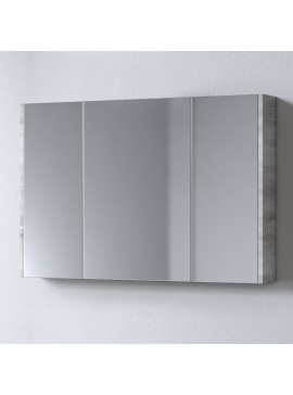 Καθρέφτης SAVINA CEMENT 80 3MSA080CE0W με ντουλάπια 77x14x65cm