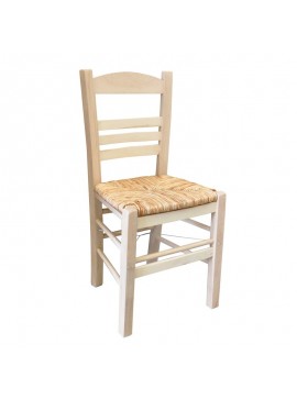 WOODWELL ΣΙΦΝΟΣ Καρέκλα Οξιά Άβαφη με Ψάθα Αβίδωτη 41x45x88cm Ρ969,0