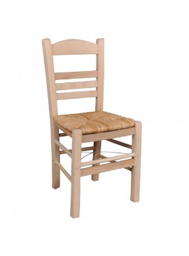 WOODWELL ΣΙΦΝΟΣ Καρέκλα Οξιά Βαφή Εμποτισμού Φυσικό, Κάθισμα Ψάθα 41x45x88cm Ρ969,Ε1